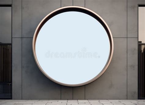 Empty Circular Frame Mockup. Illustration AI Generative Stock Illustration - Illustration of ...