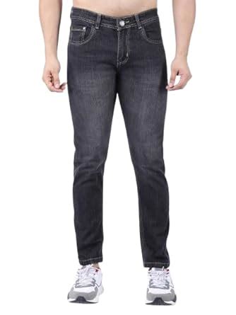 Buy GENSO ETHNIC WEAR Men's Regular Fit Stretchable Cotton Denim Jeans ...