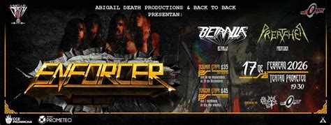 ENFORCER EN QUITO , El Teatro Prometeo, Quito, 17 February 2026 | AllEvents