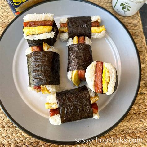 Easy Spam Musubi With Egg Recipe: Step By Step - Sassy Chopsticks