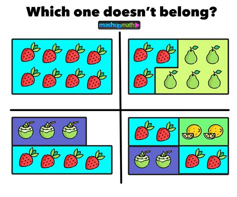 Which One Doesn't Belong? Strawberry and Lemon Logic Problems