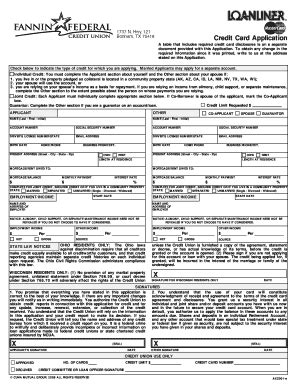 Fillable Online Credit Card Application Fax Email Print - pdfFiller
