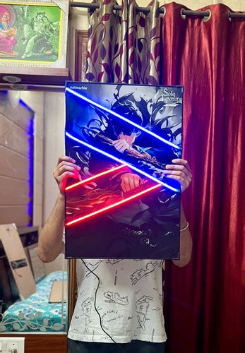 Solo Leveling Neon Wooden Painting | Odd Products
