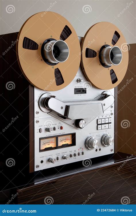 Analog Stereo Open Reel Tape Deck Recorder Stock Photo - Image of ...