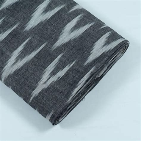 BLACK WITH WHITE ARROY IKAT fabric