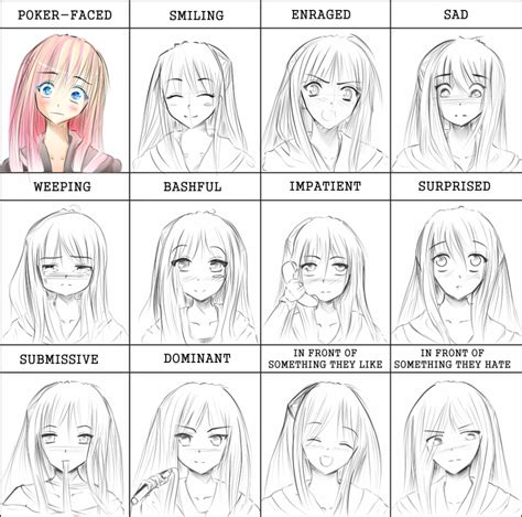 Anime faces expressions, Anime expressions, Drawing expressions