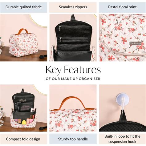 Floral Hangable Travel Organiser And Makeup Bag Online - Premium ...