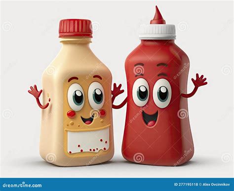 Mayo, Ketchup And Mustard Stains. Cartoon Sauce Dip, Sauce Splash, Junk ...