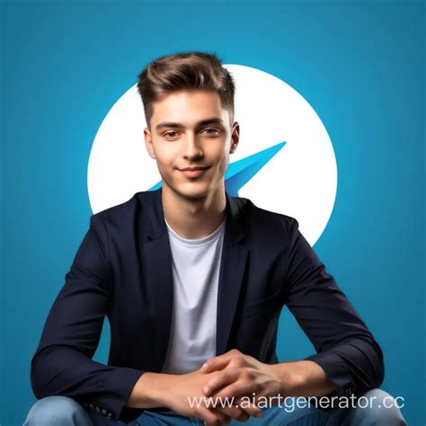 Business Man with Telegram Logo 的图像结果