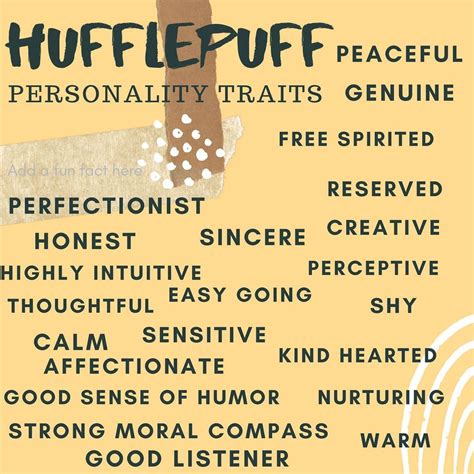 Pin by Nina Brown on Hufflepuff | Good listener, Personality traits ...