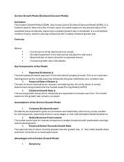 Image result for Gordon Groth Model Example