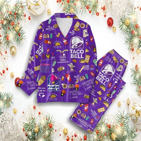 Taco Bell Pajamas Set Taco Bell Womens Pajamas Taco Bell - Etsy