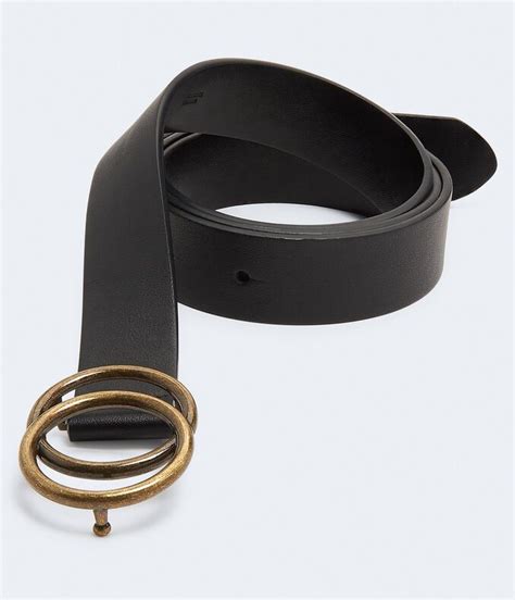 Faux Leather Double-Ring Belt | Leather, Belt, Faux leather