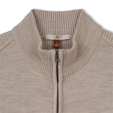 Men's Merino Wool Quarter Zip Sweater - King Ranch Saddle Shop