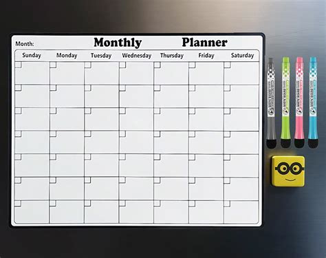Store2508 Magnetic White Board Monthly Planner Sheet (43 * 33 Cm) – Dry ...