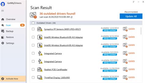 Device Driver Update Scan 的图像结果