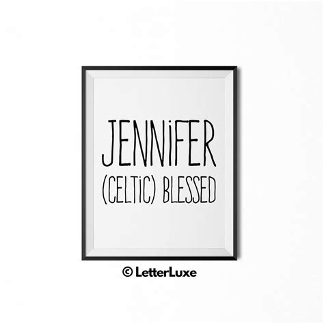 Jennifer Baby Name Art – New Baby Gift – LetterLuxe