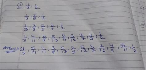 Insert 10 rational no. b/w I/3 and I/2 - Brainly.in