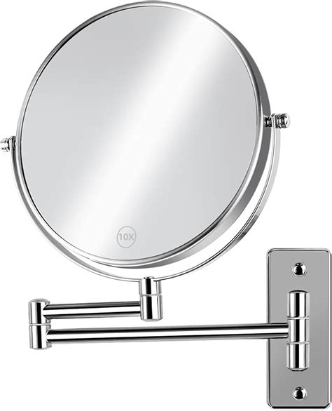 AumVum 8 Inch Bathroom Shaving mirrors wall mounted, 1X/10X ...