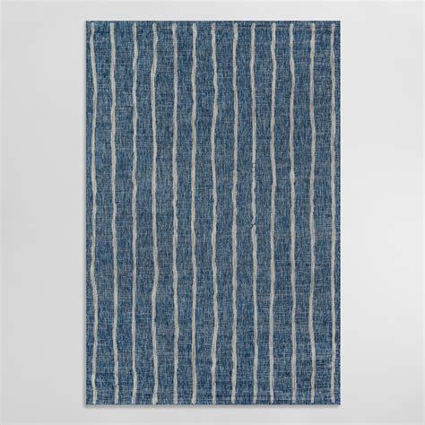 Parker Blue And Ivory Stripe Indoor Outdoor Patio Rug by World Market ...