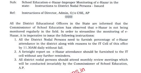 e-Hazar Improper Monitoring of e-Hazar in the State Instructions Lr.No ...