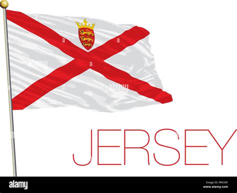 Jersey channel island flag Stock Vector Images - Alamy