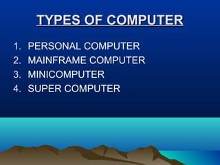 Image result for Types of Computer System PPT