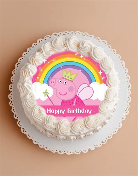 Peppa Pig Girl Photo Cake – Creme Castle