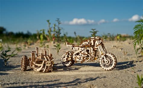 Ugears Scrambler UGR-10 with Sidecar Motorcycle 3D Puzzles - Wooden ...