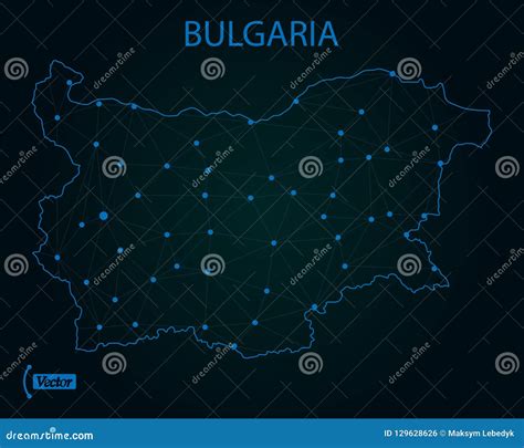 Map of Bulgaria. Vector Illustration. World Map Stock Illustration - Illustration of mesh ...