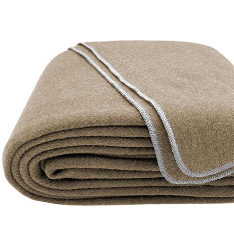 EKTOS King Size Wool Blanket, 90" x 108", Extra Large Wool Blanket for ...