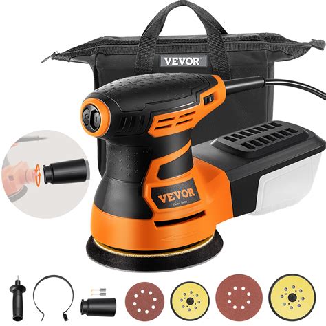 VEVOR Random Orbit Sander, 3A 350W Orbital Sander, 6 Speeds 13000 OPM 5 ...