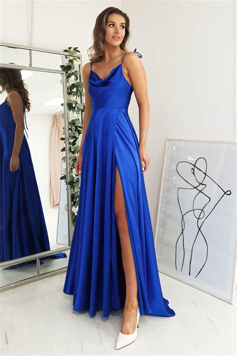Anna Cowl Neckline Gown | Royal Blue - M | Deb dresses, Oh hello ...