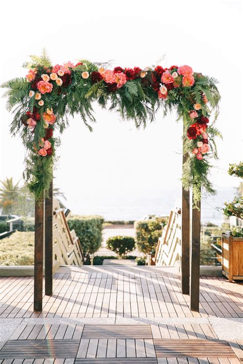 Orange And White Wedding Arches