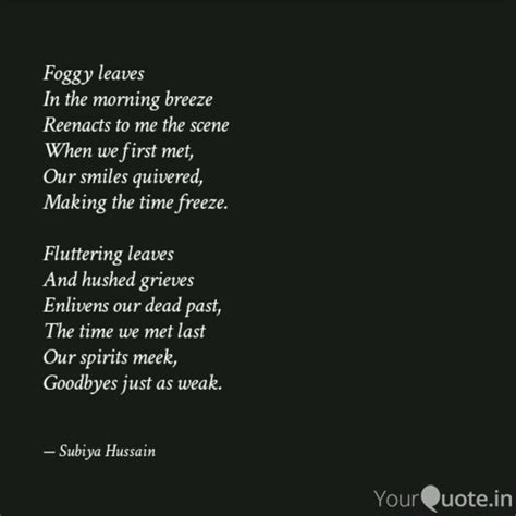 Foggy leaves In the morni... | Quotes & Writings by Subiya Hussain ...