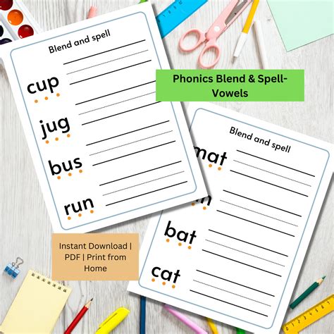 Phonics Worksheets Vowels | CVC Words | Phonics Games | Letter Sounds | CVC Worksheets ...