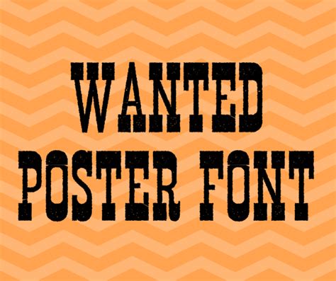 Wanted Poster Font Archives - Fonts Online Blog