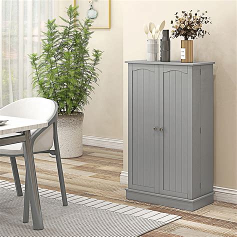 Lark Manor™ Kitchen Pantry Storage Cabinet, Freestanding Kitchen Cabinet With 12 Door Shelves ...