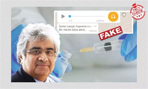 Harish Salve Did Not Record Audio Slamming Opposition On Vaccine Policy ...