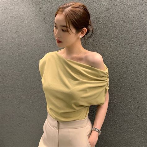 Shop Yellow One Shoulder Top - for Women | OUTZIDR | Gen-Z Style