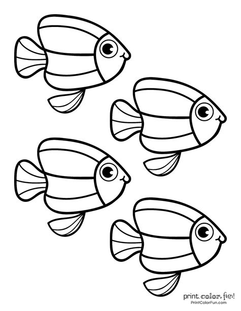 Top 100 fish coloring pages: Cute free printables - Print Color Fun!