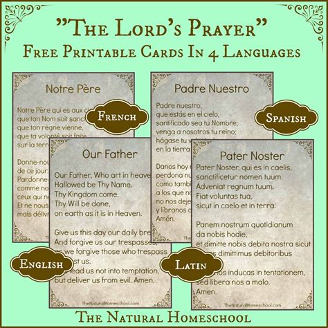 The Lord's Prayer in 4 Languages {Free Printable}