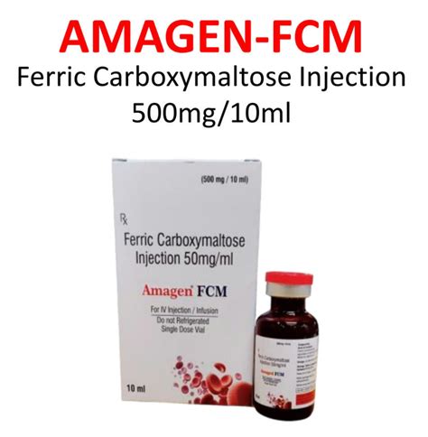 AMAGEN FCM, FERRIC CARBOXYMALTOSE INJ 500MG/10 ML, 10 ml VIAL | API ...