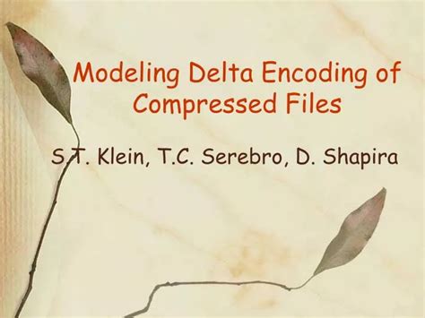 Image result for Delta Encoding Applications