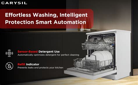 Carysil DW-03 Built-in Dishwasher, A++ Energy Class, 12 Place Setting ...