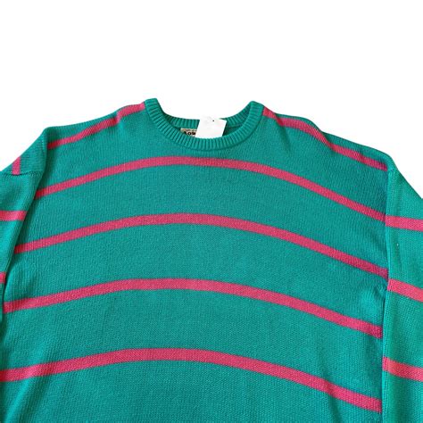70s~80s Alan Pain border knit sweater | What’z up