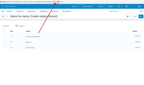 Landing pages for categories