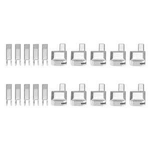 uxcell 10Sets Zipper Repair Kits, #8 Retainers Box & Insertion Pins ...