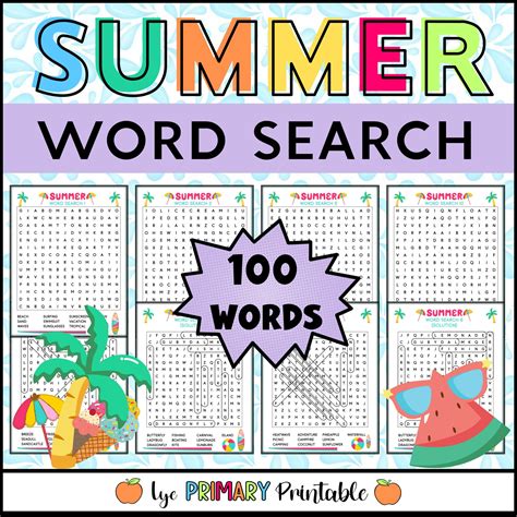 Summer Word Search End of Year Puzzles Activity | Made By Teachers