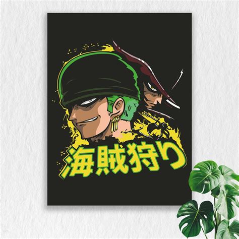Self Adhesive Textured Vinyl Poster - One Piece Pirate Hunter Zoro & M ...